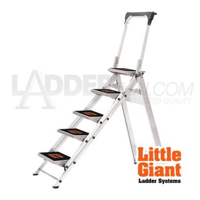 LG10510BA บันไดอลูมิเนียม SAFETY STEP 5 ขั้น พร้อมด้ามจับ รุ่น 10510BA "LITTLE GIANT"